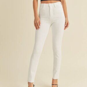 Just Black Denim The Soft Scissor Skinny White Jeans Size 31